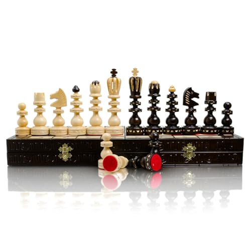 Exklusive römischen Extra groß 53cm/20,8 In gesetzt schöne hölzerne Schach von Master of Chess