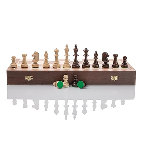 Großartig Tournament Schach Spiel Set NO. 6 | Master Of Chess | Edles Schachbrett Groß 54 x 54 cm | Walnussholz und Sykomore Schachspiel Holz Hochwertig - Staunton Chess Set für Alle von Master of Chess