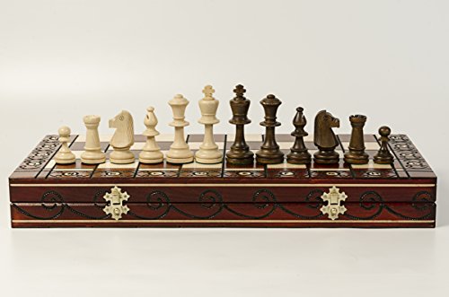 Großen Konsul 48cm große brandneue handgefertigt aus Holz Schachspiel. Gewichtete professionelle Staunton Nr. 5 Stück!!! von Master of Chess