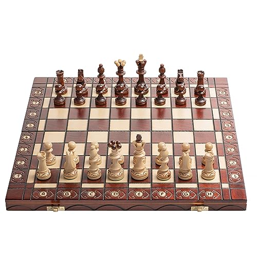 Großen Senator 41cm x 41cm / 16" aus Holz Schachspiel. Ornamente auf Schach verbrannt Board und Schachfiguren Großen Senator 41cm x 41cm / 16" aus Holz Schachspiel. Ornamente auf Schach verbrannt Board und Schachfiguren von Master of Chess