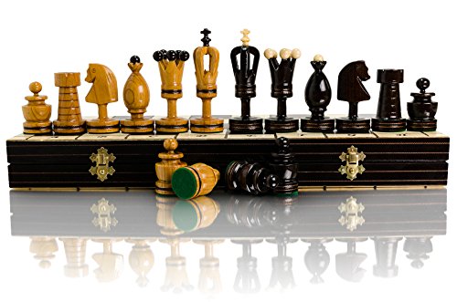 Superb Royal Incrusted Großes Schachspiel, 50 cm, luxuriöses, handgefertigtes Holzschachspiel von Master of Chess