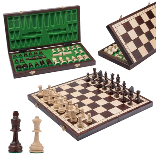 High-Class OLYMPIC Large 42cm / 16.5in Wooden Hand Crafted Professional Chess Set by Master Of Chess von Master of Chess