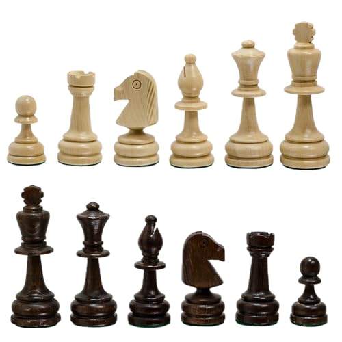 Klassisches Staunton Chess Pieces NO.6 | Master of Chess | Handgemachtes Championship Chess Set Ohne Schach Brett - Gewichtete nur Schachfiguren Holz von Master of Chess
