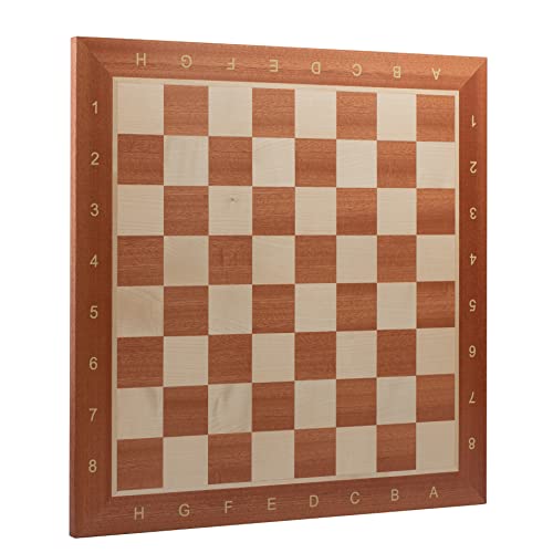 Klassisches Schachbrett | Master of Chess | Inarsia Brett 44 cm | Professionelles Mahagoni - Sycamore Turnier Schachbrett Holz Hochwertig NO.4 von Master of Chess