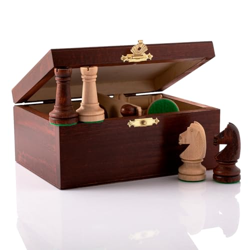 Klassisches Staunton Chess Pieces NO.4 in Mahagoni Box | Master of Chess | Gewichtete nur Schachfiguren Holz - Handgemachtes Championship Chess Set Ohne Schach Brett Klassisches Staunton Chess Pieces NO.4 in Mahagoni Box | Master of Chess | Gewichtete nur Schachfiguren Holz - Handgemachtes Championship Chess Set Ohne Schach Brett von Master of Chess
