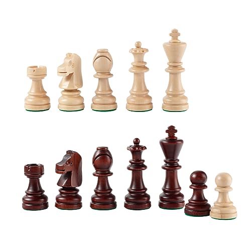 Klassisches Staunton Chess Pieces NO.7 | Master of Chess | Handgemachtes Championship Chess Set Ohne Schach Brett - Gewichtete nur Schachfiguren Holz von Master of Chess