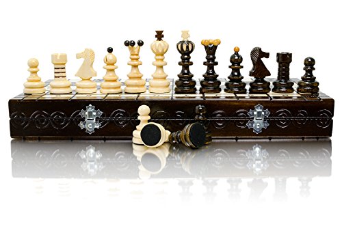 Master of Chess Atemberaubende Pearl XL große Holz Schachfigur 42cm / 16in. Sehr beliebtes europäisches handgefertigtes Schach von Master of Chess
