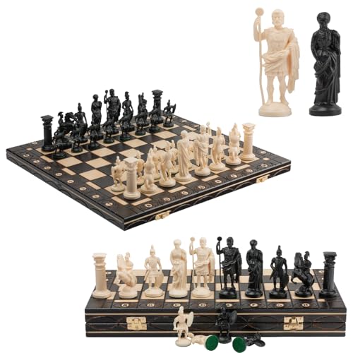 Master of Chess Black & White Edition Schachspiel Holzbrett/Kunststoffteile. (Spartan) von Master of Chess