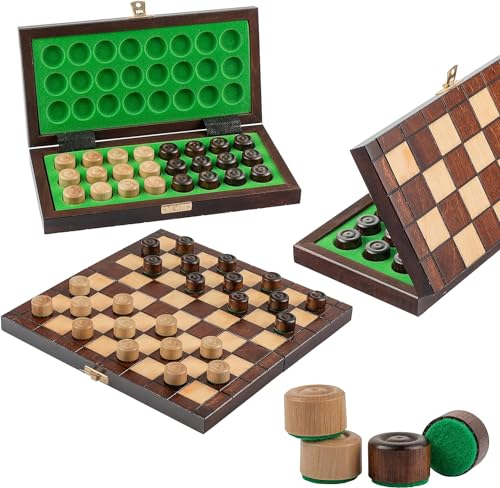 Edles Schachbrett Klappbar 64 Felder Checkers | Master Of Chess | Chess Board 25 cm | Handgefertigte Dame Spiel Holz - Dame Brettspiel für Kinder und für Erwachsene Edles Schachbrett Klappbar 64 Felder Checkers | Master Of Chess | Chess Board 25 cm | Handgefertigte Dame Spiel Holz - Dame Brettspiel für Kinder und für Erwachsene von Master of Chess