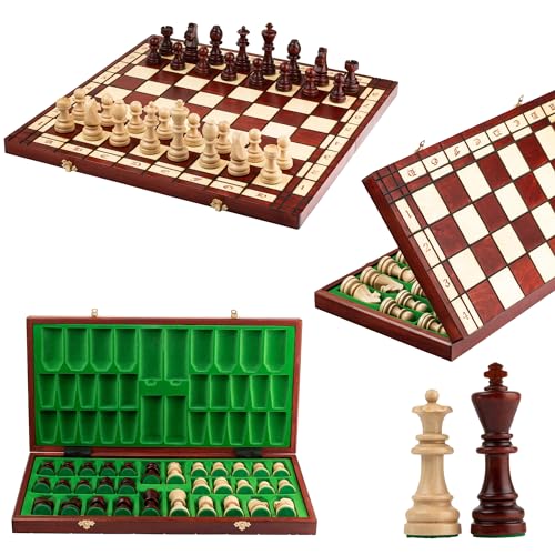 Schön Tournament Schach Spiel Set NO. 8 | Master Of Chess | Edles Schachbrett Groß 50cm | Buche und Birke Schachspiel Holz Hochwertig - Staunton Chess Set für Alle von Master of Chess