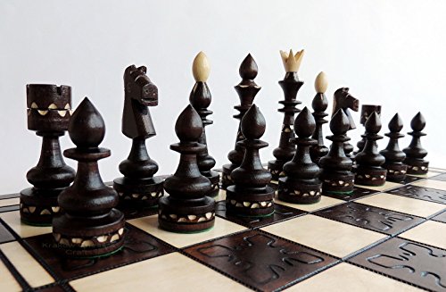 Master of Chess Indian 54cm / 21in Luxus Holz Schachspiel, schöne handgefertigte Schachbrett und Schachfiguren von Master of Chess