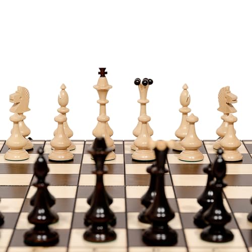 Master of Chess Edles und stilvolles Outlander Schachspiel aus Holz, groß, 46 cm von Master of Chess