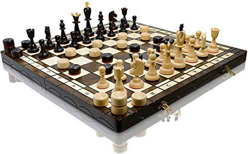 Master of Chess RIESIGE 50cm / 20in größte hölzerne Schach-Set und Dame / Entwürfe Spiel, handgefertigte Klassische Schachspiel von Master of Chess