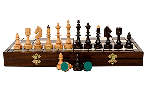Master of Chess Schöne Indian Deluxe 48cm / 18in Luxus Sweet Cherry Holz Schachspiel, Handcrafted Classic Game von Master of Chess