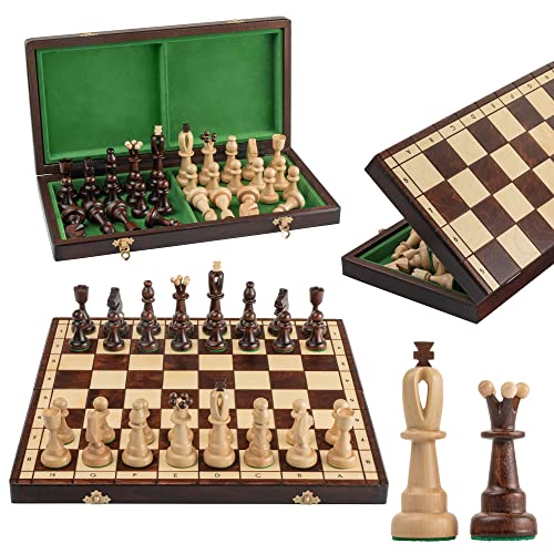 Master of Chess Superb Diamonds - 42cm / 16.5in großes Schachspiel aus Holz. Sehr beliebtes europäisches handgefertigtes Schach von Master of Chess