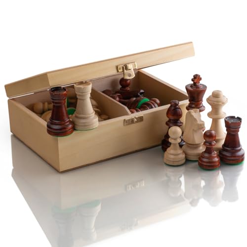 Klassisches Staunton Chess Pieces NO.5 in Naturholz Box | Master of Chess | Gewichtete nur Schachfiguren Holz - Handgemachtes Championship Chess Set Ohne Schach Brett Klassisches Staunton Chess Pieces NO.5 in Naturholz Box | Master of Chess | Gewichtete nur Schachfiguren Holz - Handgemachtes Championship Chess Set Ohne Schach Brett von Master of Chess