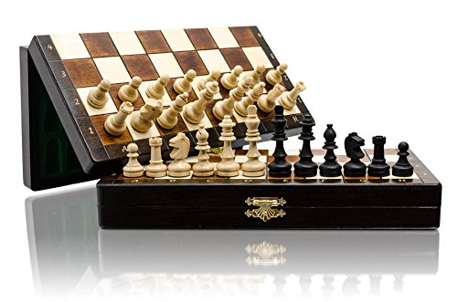 Schöne MAGNETISCHE Holz Schachspiel, handgefertigt mit magnetisierten Figuren 28x28cm handgefertigte Classic Game von Master of Chess