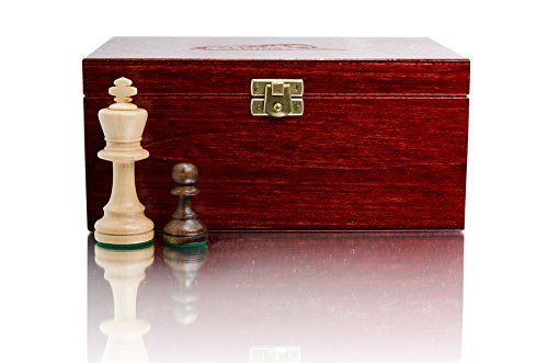 Klassisches Staunton Chess Pieces NO.5 in Stilvoll Box | Master of Chess | Gewichtete nur Schachfiguren Holz - Handgemachtes Championship Chess Set Ohne Schach Brett von Master of Chess