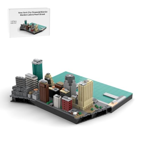 MasterBrickPlay Architektur Bausteine Bausatz, 1187 Klemmbausteine Finanzviertel von New York City Architektur Bausteine, Modular Building Konstruktionsspielzeug Geschenk für Erwachsene MasterBrickPlay Architektur Bausteine Bausatz, 1187 Klemmbausteine Finanzviertel von New York City Architektur Bausteine, Modular Building Konstruktionsspielzeug Geschenk für Erwachsene von MasterBrickPlay