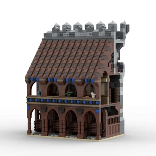 MasterBrickPlay Architektur Bausteine Bausatz, 2367 Klemmbausteine Haus Bauset, MOC-131231 H05 Deutschland Kirche Modular Haus Modellbausatz, Modular Building Konstruktions Geschenk von MasterBrickPlay