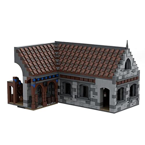 MasterBrickPlay Architektur Bausteine Bausatz, 2714 Klemmbausteine Haus Bauset, MOC-131235 H09 Deutschland Kirche Modular Haus Modellbausatz, Modular Building Konstruktions Geschenk von MasterBrickPlay