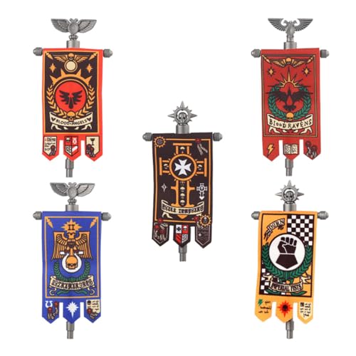 MasterBrickPlay Military Weapons Set, Mittelalterliche Schlachtfahnen Medieval Ancient Ancient Rome Greek Egypt Weapon Package Accessory Kit Knight Weapons Toy Set (5PCS) von MasterBrickPlay
