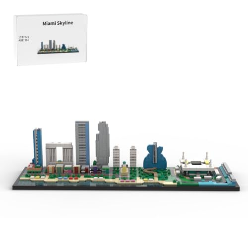 MasterBrickPlay Modular Haus Bausteine Modell, 1337 Klemmbausteine Skyline von Miami Architektur Modellbausatz, MOC Modular Buildings Bausatz Konstruktionsspielzeug MasterBrickPlay Modular Haus Bausteine Modell, 1337 Klemmbausteine Skyline von Miami Architektur Modellbausatz, MOC Modular Buildings Bausatz Konstruktionsspielzeug von MasterBrickPlay