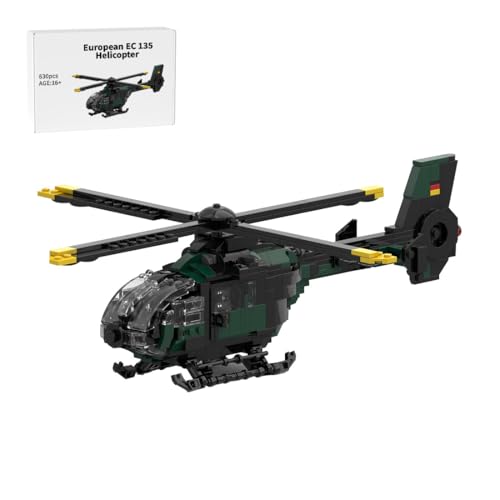 MasterBrickPlay Technik Helikopter Bausatz, MOC-176643 EC 135 Militärkopter MOC Flugzeug Bausteine, 630 Teile Technik Hubschrauber Klemmbausteine Konstruktionsspielzeug Geschenk MasterBrickPlay Technik Helikopter Bausatz, MOC-176643 EC 135 Militärkopter MOC Flugzeug Bausteine, 630 Teile Technik Hubschrauber Klemmbausteine Konstruktionsspielzeug Geschenk von MasterBrickPlay