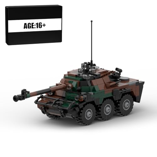 MasterBrickPlay Technik Kampffahrzeug Bausteine Kit, MOC-110138 AMX-10RC MOC Infanterie Kampffahrzeug Spielzeug, Militär Kampffahrzeug Klemmbausteine Geschenke (634 Teile) von MasterBrickPlay