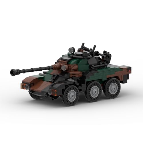 MasterBrickPlay Technik Kampffahrzeug Bausteine Kit, MOC-144601 ERC90 MOC Infanterie Kampffahrzeug Spielzeug, Militär Kampffahrzeug Klemmbausteine Geschenke (433 Teile) von MasterBrickPlay