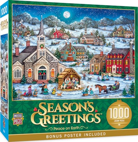 MasterPieces 1000 Teile Weihnachtspuzzle – Frieden auf Erden – 48,9 x 68,9 cm von MasterPieces