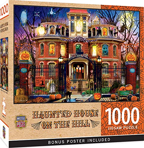 MasterPieces 1000-teiliges Halloween-Puzzle – Spukhaus auf dem Hügel – 48,9 x 67,9 cm MasterPieces 1000-teiliges Halloween-Puzzle – Spukhaus auf dem Hügel – 48,9 x 67,9 cm von MasterPieces