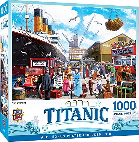 MasterPieces 1000-teiliges Puzzle für Erwachsene, Familie oder Jugendliche – Titanic Boarding – 48,9 x 67,9 cm MasterPieces 1000-teiliges Puzzle für Erwachsene, Familie oder Jugendliche – Titanic Boarding – 48,9 x 67,9 cm von MasterPieces