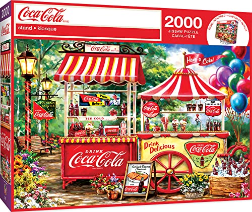 MasterPieces 2000-teiliges Puzzle für Erwachsene und Familien – Coca-Cola-Ständer – 99,1 x 68,6 cm von MasterPieces