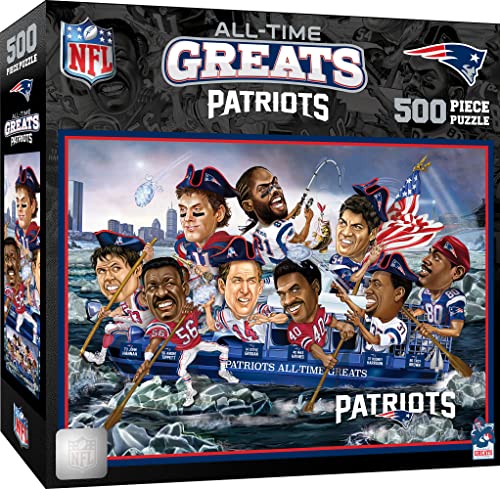 MasterPieces 500-teiliges Sport-Puzzle für Erwachsene – NFL New England Patriots All-Time Greats – 38,1 x 53,3 cm MasterPieces 500-teiliges Sport-Puzzle für Erwachsene – NFL New England Patriots All-Time Greats – 38,1 x 53,3 cm von MasterPieces