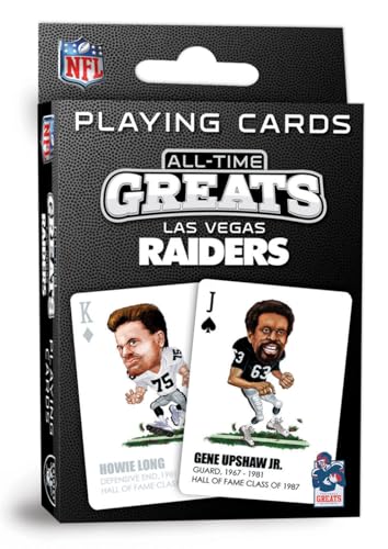 MasterPieces Family Games – NFL Las Vegas Raiders All-Time Greats Spielkarten – Offiziell lizenziertes Spielkartendeck für Erwachsene, Kinder und Familie MasterPieces Family Games – NFL Las Vegas Raiders All-Time Greats Spielkarten – Offiziell lizenziertes Spielkartendeck für Erwachsene, Kinder und Familie von MasterPieces