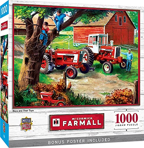 MasterPieces Farmall Boys und ihre Spielsachen Puzzle, Kunst von Charles Freitag, 1000-Stück von MasterPieces