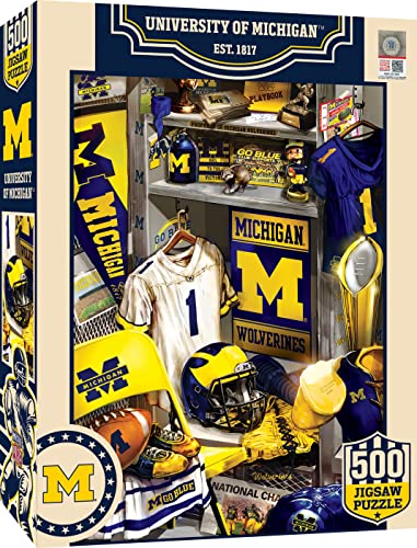 MasterPieces Game Day 500-teiliges Puzzle für Erwachsene, NCAA Michigan Wolverines Umkleideraum, 38,1 x 53,3 cm MasterPieces Game Day 500-teiliges Puzzle für Erwachsene, NCAA Michigan Wolverines Umkleideraum, 38,1 x 53,3 cm von MasterPieces