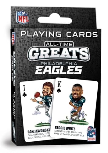 MasterPieces Offiziell lizenzierte NFL Philadelphia Eagles All-Time Greats Spielkarten – 54 Karten Deck MasterPieces Offiziell lizenzierte NFL Philadelphia Eagles All-Time Greats Spielkarten – 54 Karten Deck von MasterPieces