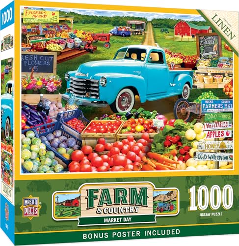 MasterPieces Puzzle mit 1000 Teilen für Erwachsene, Familie oder Jugendliche, Markttag, 48,9 x 67,9 cm MasterPieces Puzzle mit 1000 Teilen für Erwachsene, Familie oder Jugendliche, Markttag, 48,9 x 67,9 cm von MasterPieces