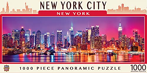 MasterPieces Puzzle mit 1000 Teilen für Erwachsene, Familie oder Kinder, New York Panorama, 33 x 99 cm von MasterPieces