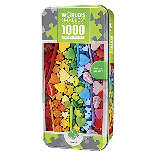 MasterPieces World's Smlest - Rainbow Candy Puzzle in einer Dose, 1000 Teile von MasterPieces