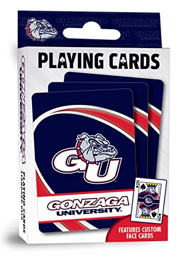 Masterpieces Offiziell lizenzierte NCAA Gonzaga Bulldogs Spielkarten – 54 Kartendeck für Erwachsene von MasterPieces