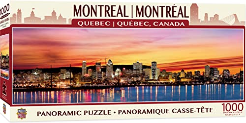 Baby Fanatics Masterpieces Puzzle, 1000 Teile, für Erwachsene, Familie oder Kinder, Montreal Panorama, 33 x 99 cm von MasterPieces