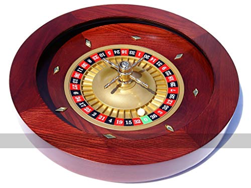 Masters Traditional Games 18-inch Mahogany Roulette Wheel with Single 0 and Precision Bearing Mechanism von Masters Traditional Games