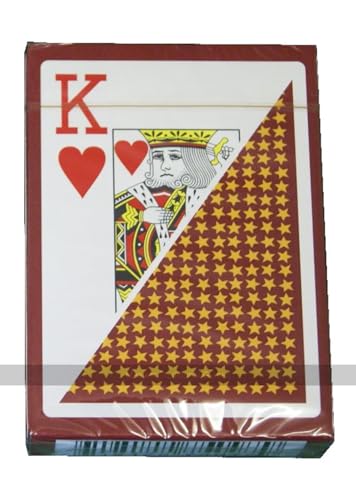 Masters Traditional Games Carton of 36 x 100% Plastic Playing Cards (Burgundy Backs) von Masters Traditional Games