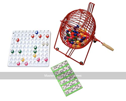 Masters Traditional Games Standard Bingo Cage Set - Includes Balls, Tray and Tickets von Masters Traditional Games