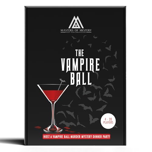 Replayable Vampire Ball Murder Mystery Dinner Party Game for Up to 20 Adults - Host A Halloween Game Night - Dracula Themed - V2 English 4-20 Players von Masters of Mystery