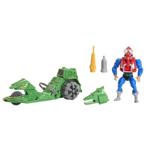 MASTERS OF THE UNIVERSE ORIGINS Ground Ripper und Mekaneck - Actionfigur und Retrofahrzeug mit Zubehörteilen, für Darstellungen von Gut gegen Böse, für Fans ab 4 Jahren, HKM62 von Masters of the Universe