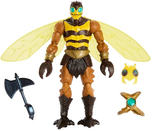 MASTERS OF THE UNIVERSE Revelation to New Eternia - Buzz-Off Actionfigur 18 cm, 30 bewegliche Gelenke, Waffen und austauschbaren Köpfen, für Kinder ab 6 Jahren, HLB49 MASTERS OF THE UNIVERSE Revelation to New Eternia - Buzz-Off Actionfigur 18 cm, 30 bewegliche Gelenke, Waffen und austauschbaren Köpfen, für Kinder ab 6 Jahren, HLB49 von Masters of the Universe